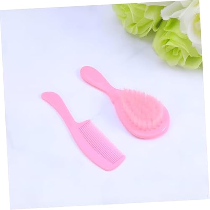 Baby Hairbrush Combo - Includes a Soft Brush and Scalp-Friendly Comb Made from Polypropylene, Perfect for Gentle Grooming of Delicate Children's Hair - Image 4